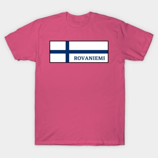 Rovaniemi City in Finnish Flag T-Shirt